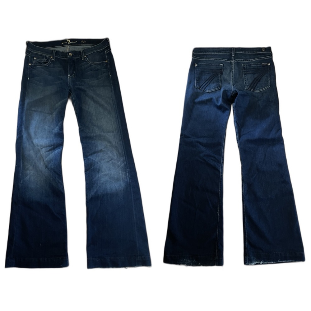 7 For All Mankind Dojo Flare Low Rise Jeans SZ 29 HTF